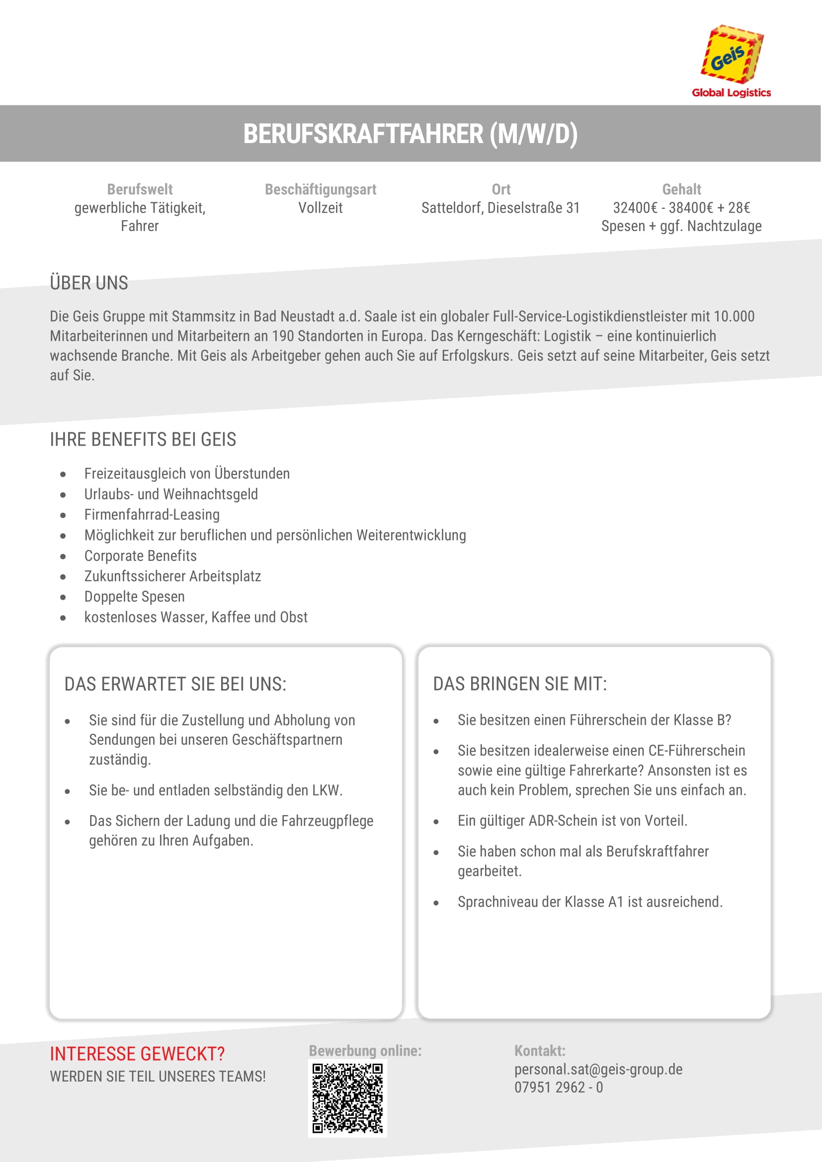 Stellenanzeige BKF-1