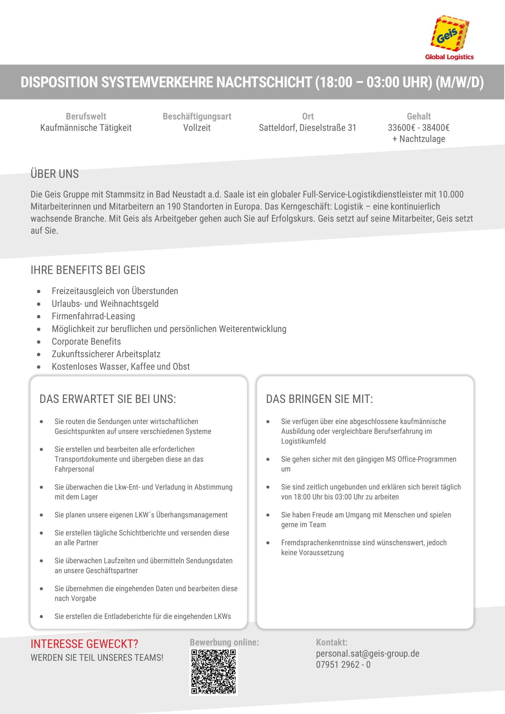 Stellenanzeige-Dispo-Nachtschicht-1